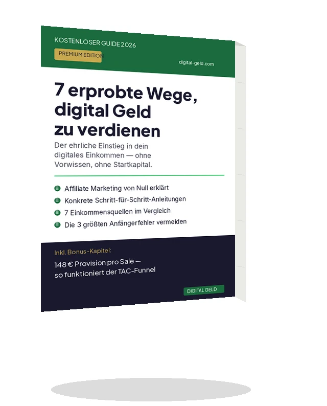 PDF-Cover: Die 7 besten Wege, 2026 digital Geld zu verdienen