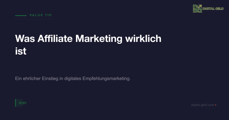 Was Affiliate Marketing wirklich ist