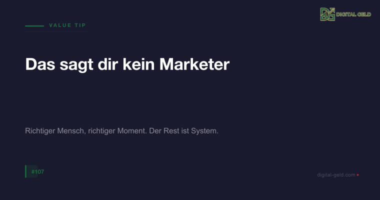 Das sagt dir kein Marketer