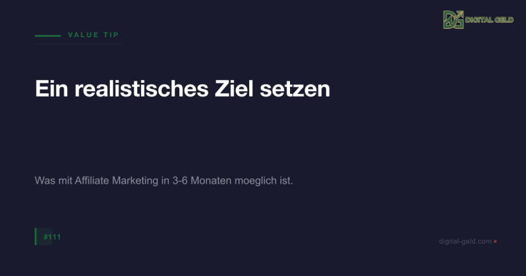Ein realistisches Ziel setzen