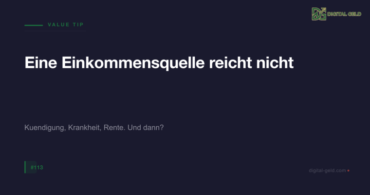 Eine Einkommensquelle reicht nicht