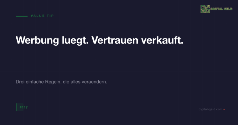 Werbung luegt. Vertrauen verkauft.