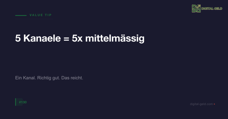 5 Kanaele = 5x mittelmässig