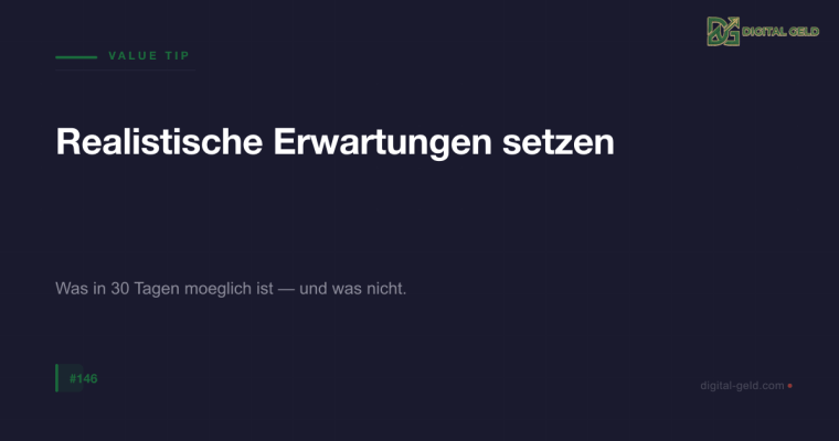 Realistische Erwartungen setzen