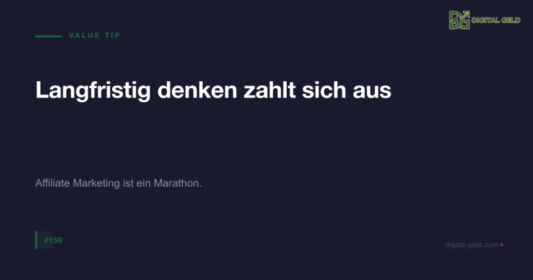 Langfristig denken zahlt sich aus