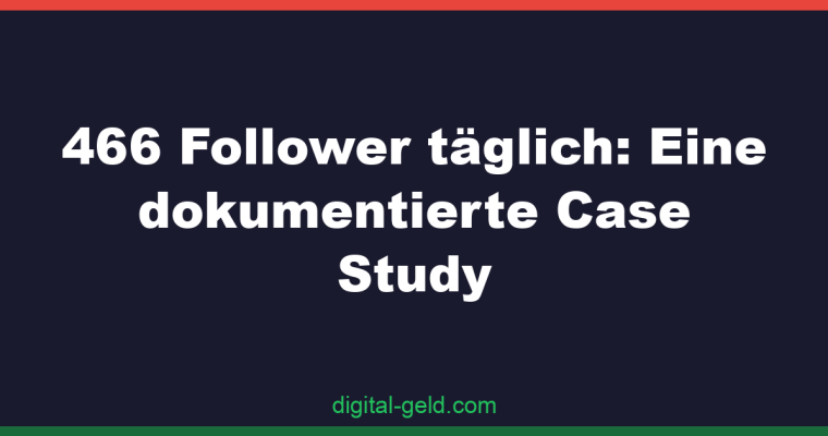 466 Follower täglich: Eine dokumentierte Case Study